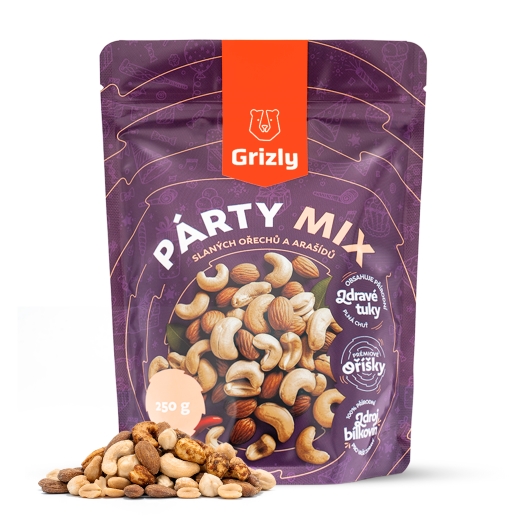 Párty mix slaných orechov a arašidov
